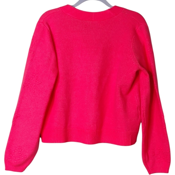LOFT Bright Pink Women's Cardigan - Picture 3 of 9
